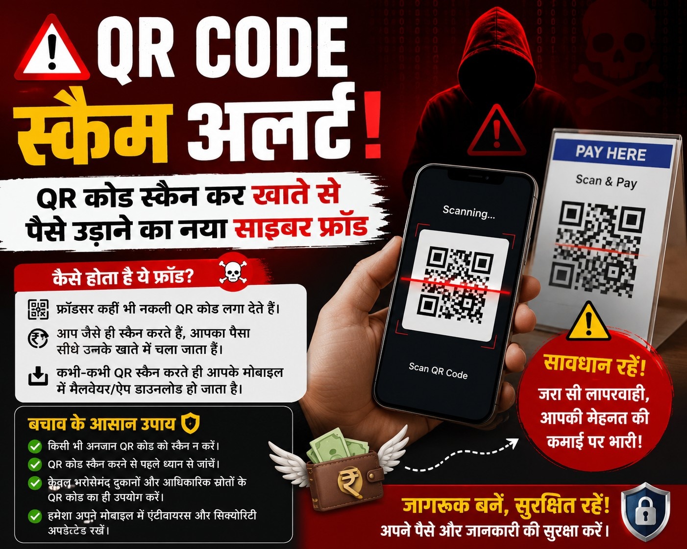 QR Code Scam Alert: QR कोड स्कैन कर खाते से पैसे उड़ाने का नया साइबर फ्रॉड Janta24x7news
