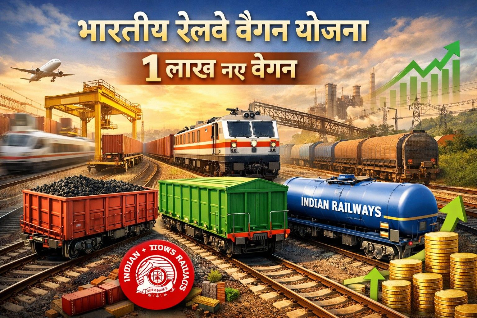 भारतीय रेलवे की बड़ी योजना: 1 लाख नए वैगन खरीदे जाएंगे, रेलवे शेयरों में आई तेजी Janta24x7new