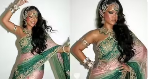 मुंबई विजिट के बाद Rihanna का साड़ी लुक वायरल, सोशल मीडिया पर छाया इंडियन अंदाज | Janta 24x7 News